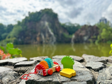 Load image into Gallery viewer, Hector the Rainbow Hedgehog Push and Pull Toy