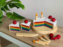 Load image into Gallery viewer, Rainbow Birthday Cake Play Set