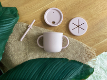 Load image into Gallery viewer, Sippy Snacker Cup with Lid and Straw - Baby Blue