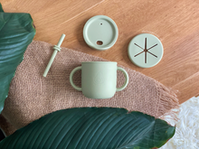 Load image into Gallery viewer, Sippy Snacker Cup with Lid and Straw - Baby Blue