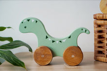 Load image into Gallery viewer, Dom the Green Dinosaur Push and Pull Toy