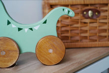 Load image into Gallery viewer, Dom the Green Dinosaur Push and Pull Toy