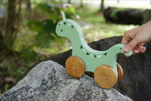 Load image into Gallery viewer, Dom the Green Dinosaur Push and Pull Toy