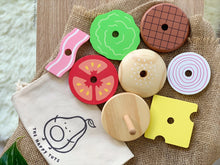 Load image into Gallery viewer, Stacker - Wooden Hamburger