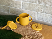Load image into Gallery viewer, Sippy Snacker Cup with Lid and Straw - Mustard
