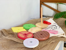 Load image into Gallery viewer, Stacker - Wooden Hamburger
